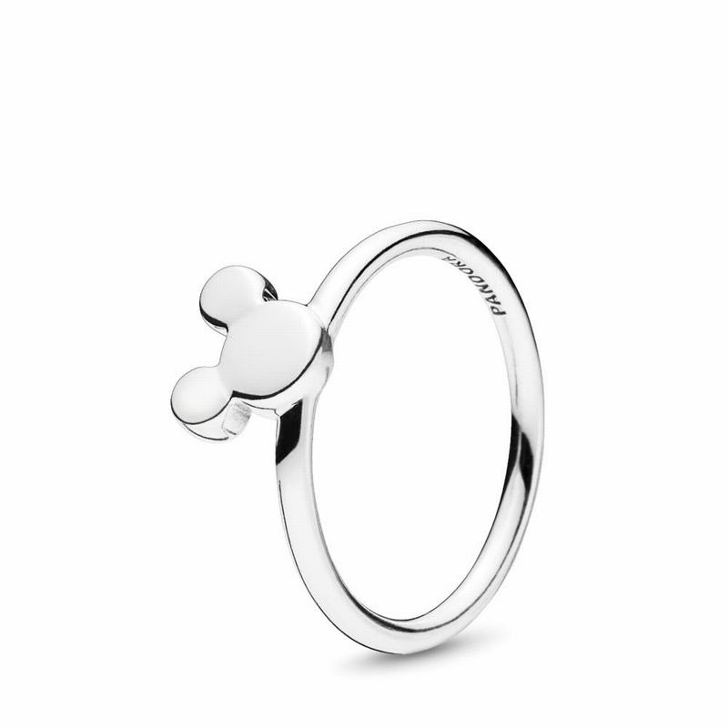 Pandora Disneyr Mickey Silhouette Stackable Ring - Sterling Silver - Canada | LO2563OI